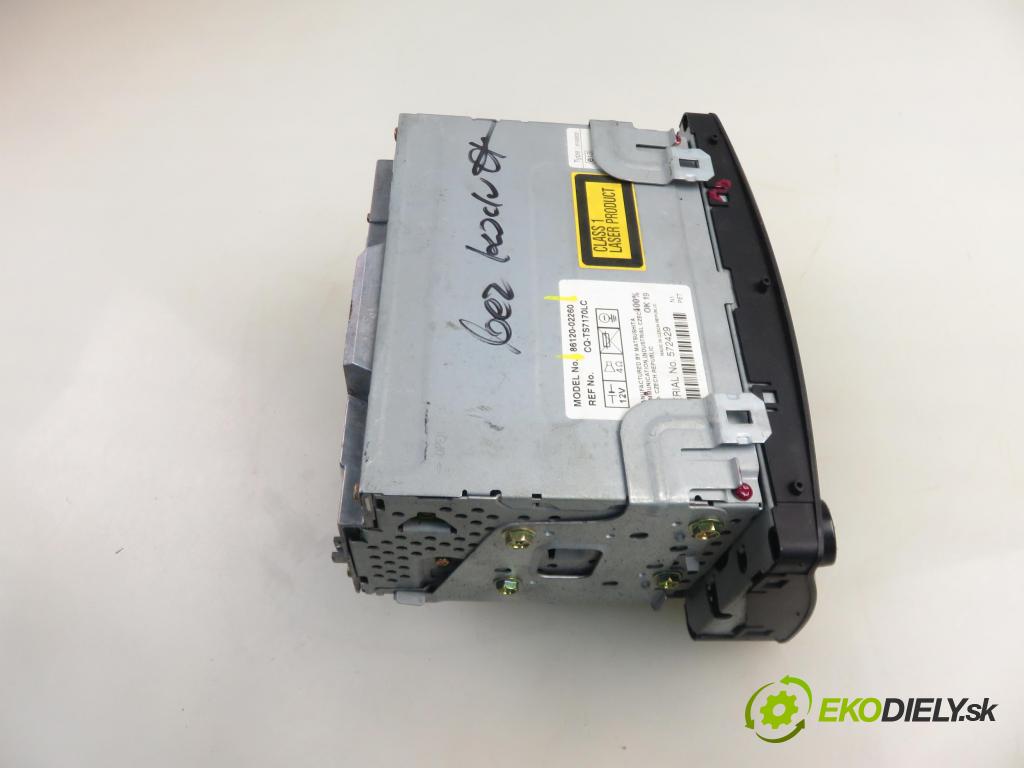 TOYOTA COROLLA (_E12_) HB 2003 81,00 1.6 VVT-i (ZZE121_) - 3ZZ-FE 1598,00 RADIO CD 8612002260