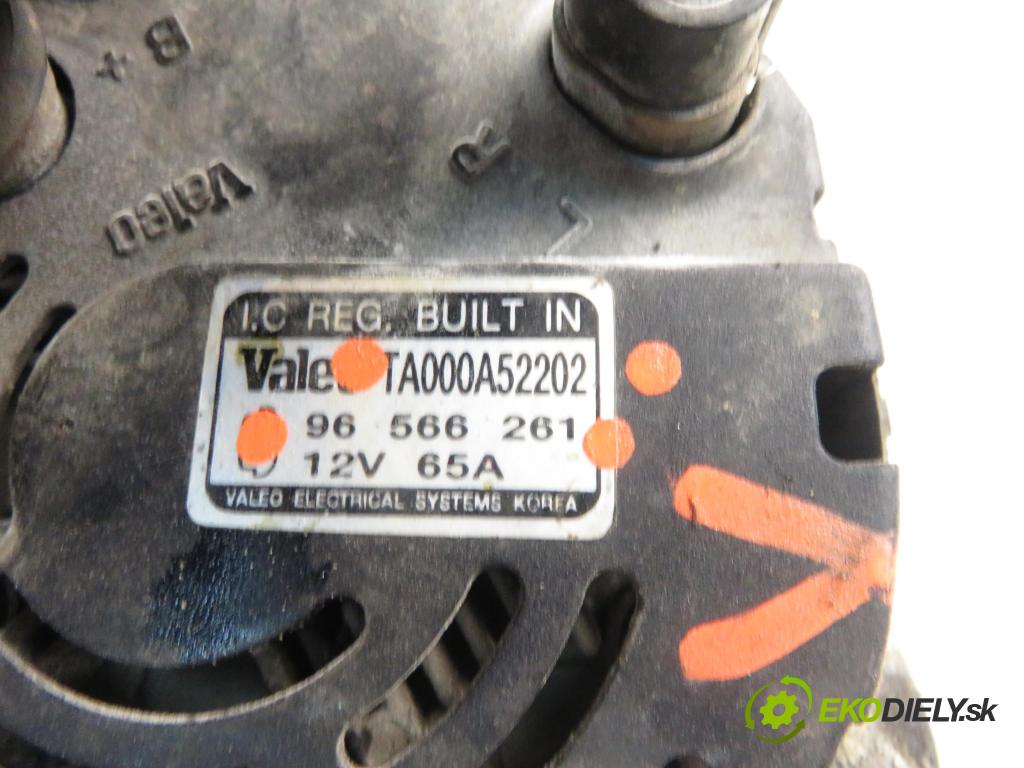 DAEWOO MATIZ (M100, M150) HB 2003 38,00 0.8 52 - F8CV 796,00 Alternátor TA000A52202 ; 96566261 (Alternátor)