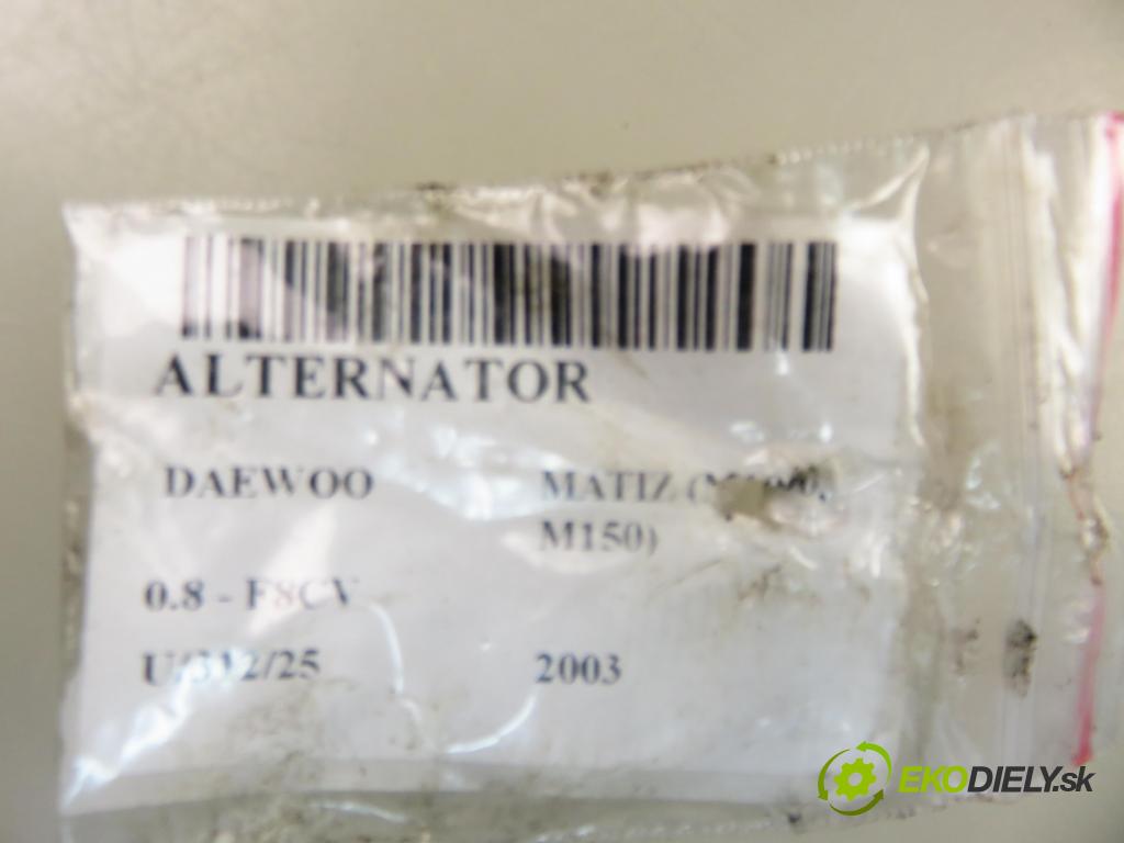 DAEWOO MATIZ (M100, M150) HB 2003 38,00 0.8 52 - F8CV 796,00 Alternátor TA000A52202 ; 96566261 (Alternátor)