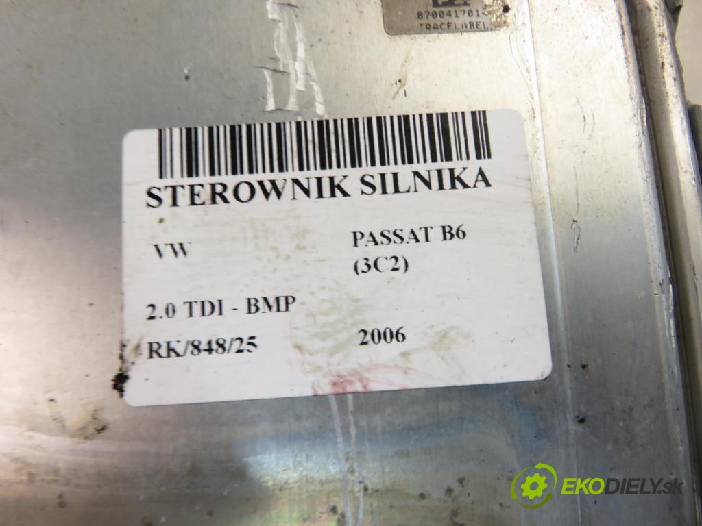 VW PASSAT B6 (3C2) SEDAN 2006 103,00 2.0 TDI - BMP 1968,00 Riadiaca jednotka Motor 03G906021AB ; 0281012119