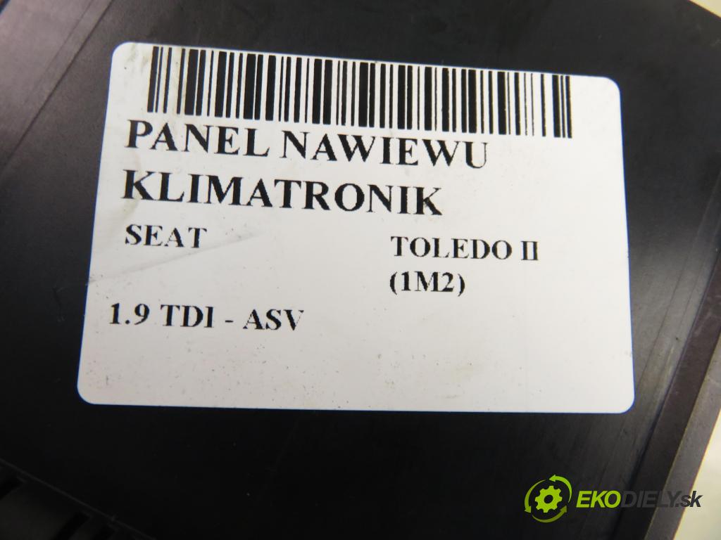 SEAT TOLEDO II (1M2) SEDAN 2002 81,00 1.9 TDI - ASV 1896,00 Panel kúrenia KLIMATRONIK 1M0820043C