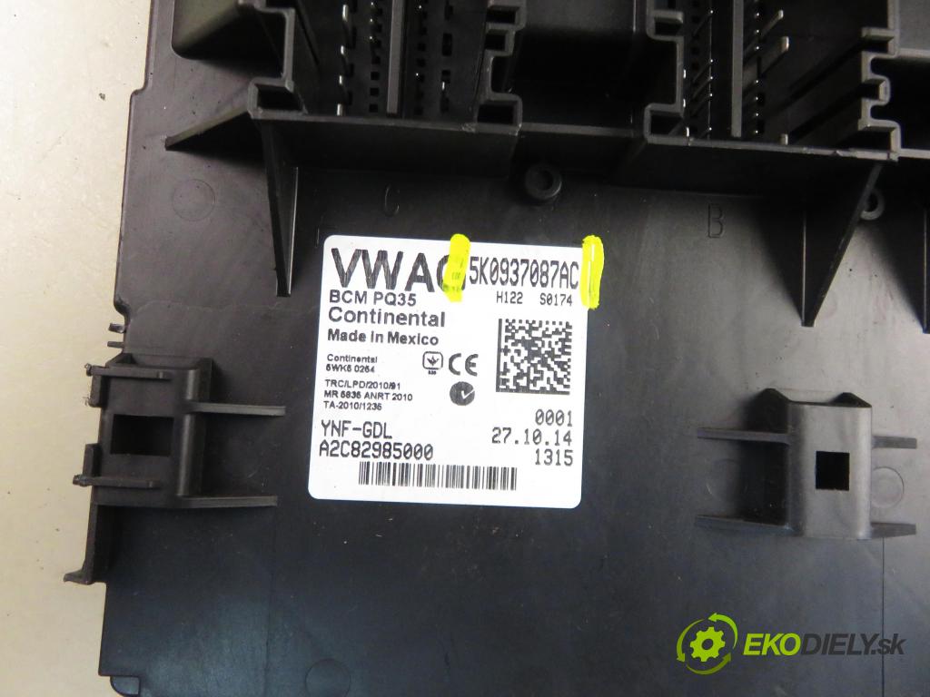 VW JETTA IV (162, 163, AV3, AV2) SEDAN 2014 81,00 2.0 TDI CR 110 - CUUA 1968,00 MODUL komfortu 5K0937087AC
