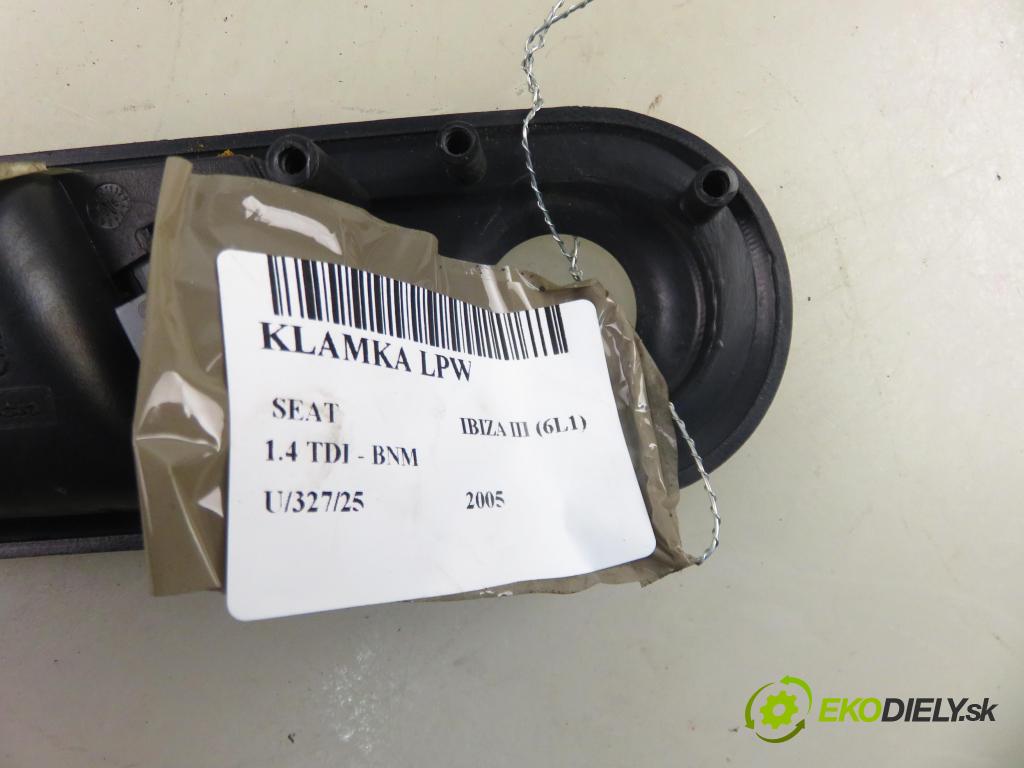 SEAT IBIZA III (6L1) HB 2005 51,00 1.4 TDI PD 70 - BNM 1422,00 Kľučka LPW 6L0837113H
