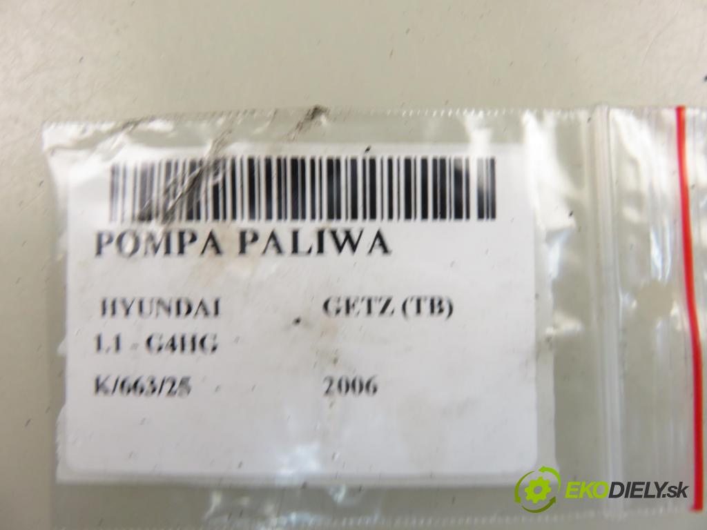HYUNDAI GETZ (TB) HB 2006 49,00 1.1 SOHC 12V 67 - G4HG 1086,00 pumpa paliva 311101C010 ; 083001100