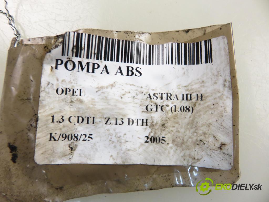 OPEL ASTRA H GTC (L08) HB 2005 66,00 1.3 CDTI 90 - Z 13 DTH 1248,00 Pumpa ABS 13213610 (Pumpa ABS)