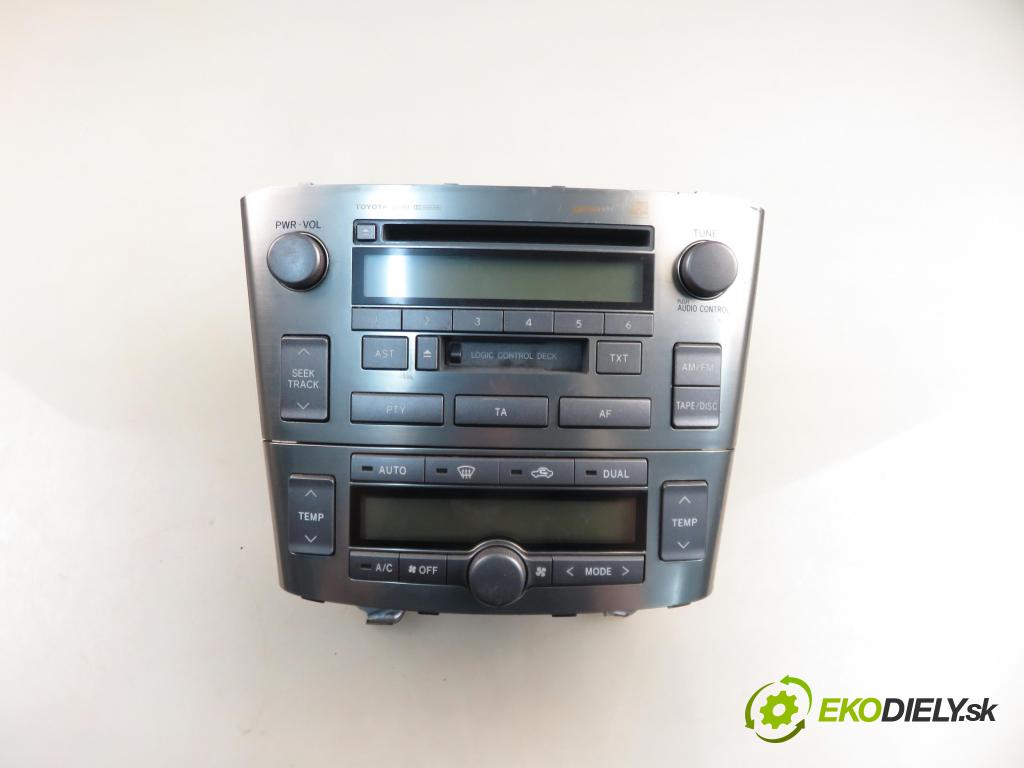 TOYOTA AVENSIS sedan (_T25_) SEDAN 2003 85,00 2.0 D-CAT 116- 1CD-FTV 1995,00 RADIO CD 8612005080 ; 5590205050F