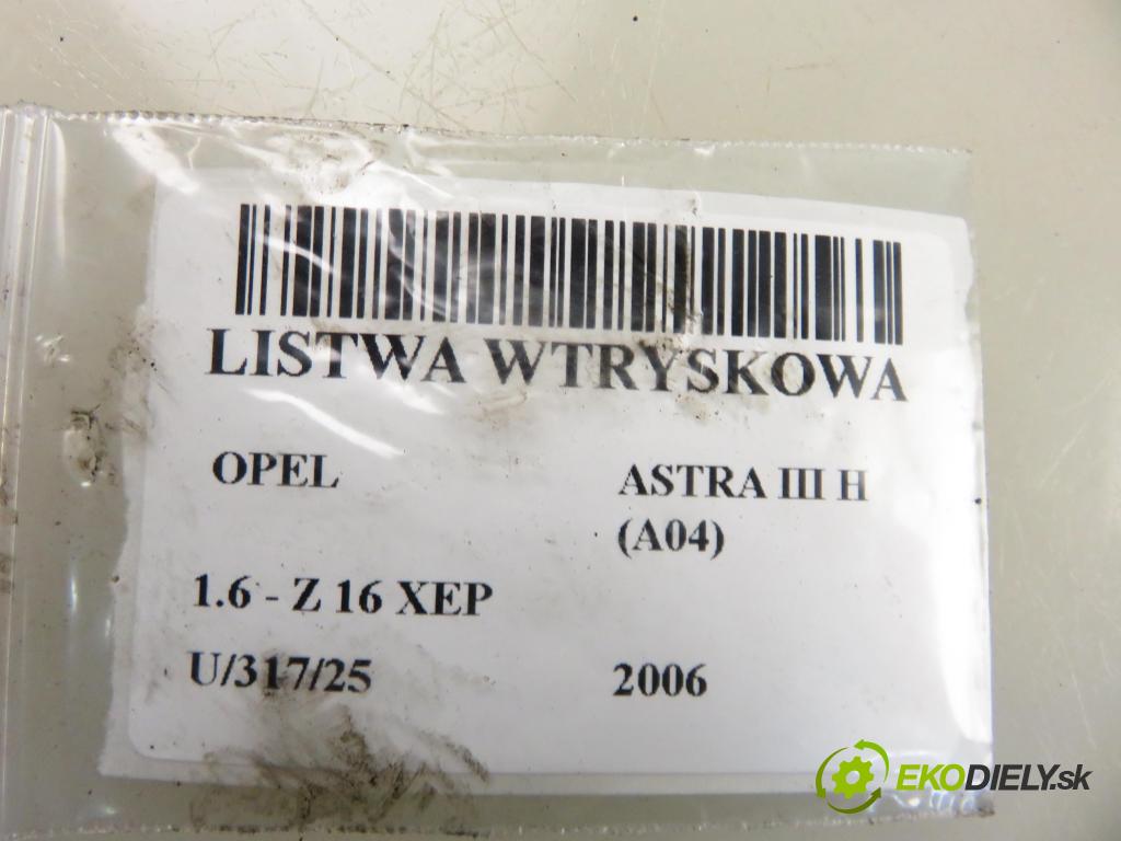 OPEL ASTRA H (A04) HB 2006 77,00 1.6 - Z 16 XEP 1598,00 Lišta vstrekovacia 25343299 (Vstrekovacia lišta)