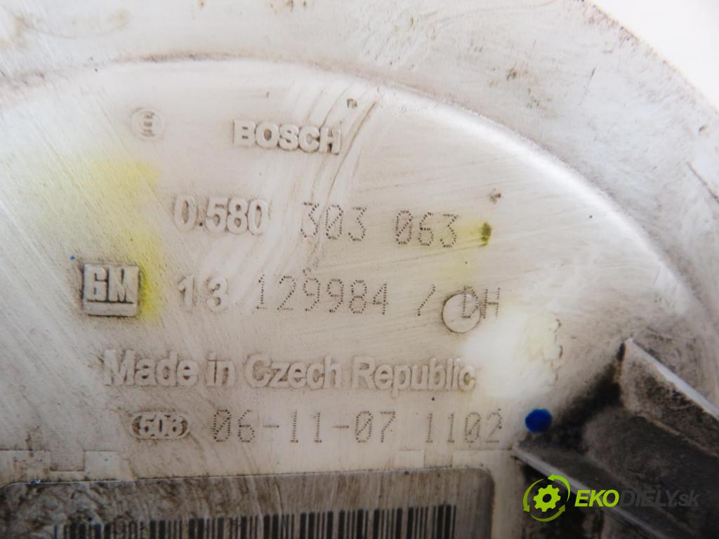 OPEL ZAFIRA B (A05) MINIVAN 2005 88,00 1.9 CDTI 8V 120 - Z 19 DT 1910,00 pumpa paliva 13129984 ; 13129984DH ; 0580303063