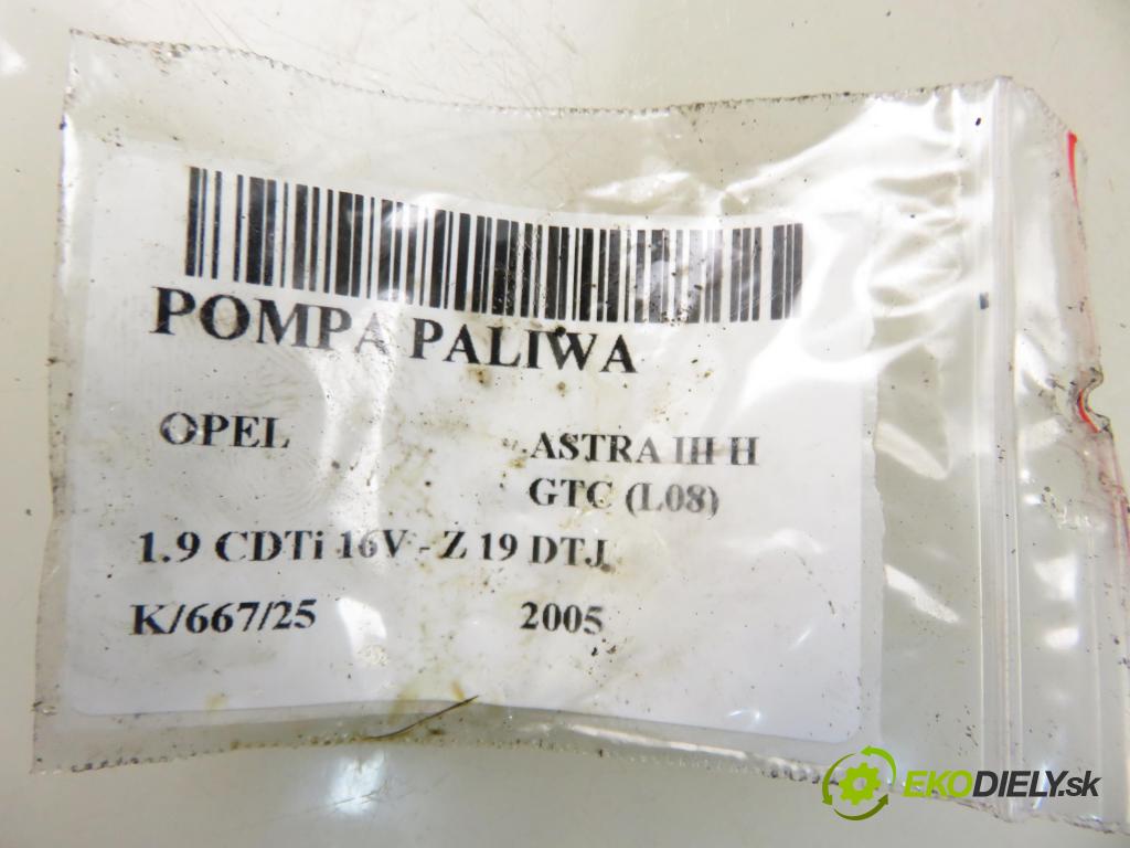 OPEL ASTRA H GTC (L08) HB 2005 88,00 1.9 CDTi 16V - Z 19 DTJ 1910,00 pumpa paliva 13119491 ; 13119491DN ; 0580303053