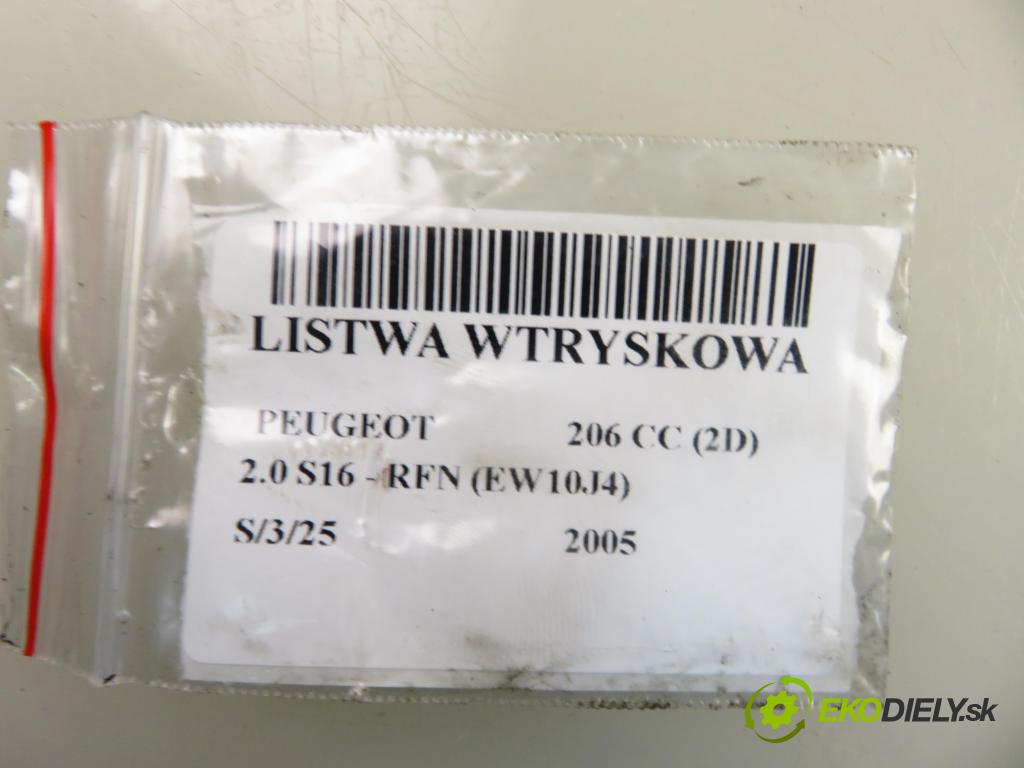 PEUGEOT 206 CC (2D) CABRIO 2005 100,00 2.0 S16 - RFN (EW10J4) 1997,00 Lišta vstrekovacia 01F003A ; 9628084680 (Vstrekovacia lišta)