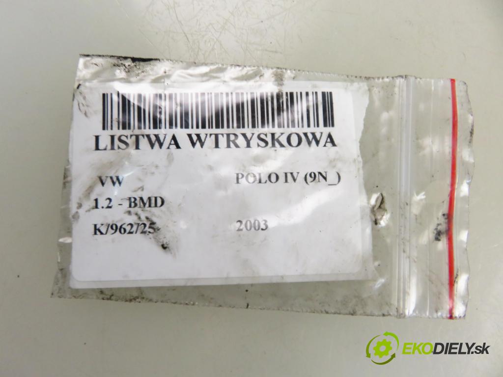 VW POLO (9N_) HB 2003 40,00 1.2 - BMD 1198,00 Lišta vstrekovacia 03D906031C ; 03D133329B ; 03D133319F (Vstrekovacia lišta)