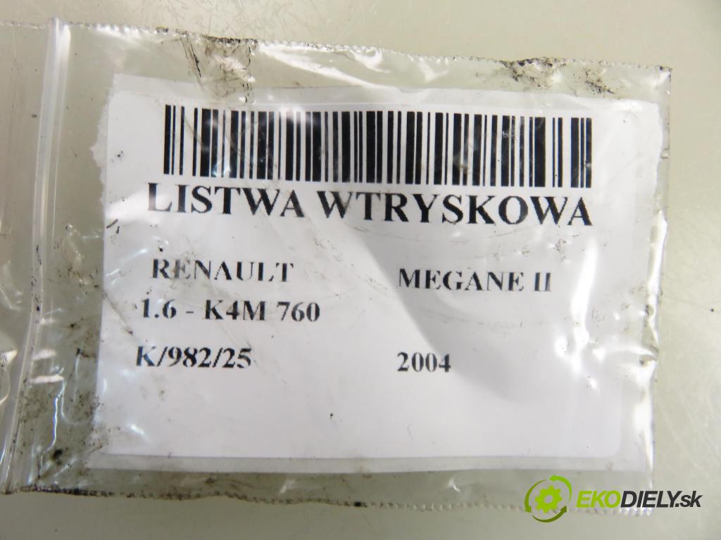 RENAULT MEGANE II sedan (LM0/1_) SEDAN 2004 0,00 1.6 - K4M 760 1598,00 Lišta vstrekovacia 8200135504 ; H132259 ; ITGM60 (Vstrekovacia lišta)