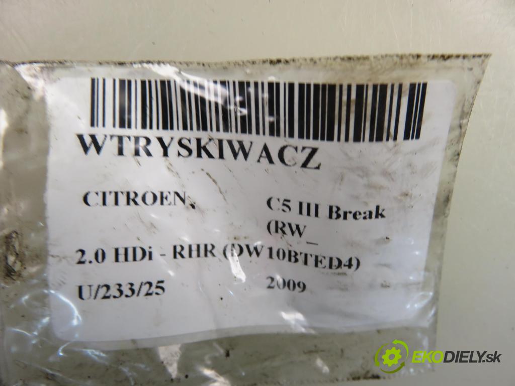 CITROEN C5 III Break (RW_) KOMBI 2009 100,00 2.0 HDi - RHR (DW10BTED4) 1997,00 vstřikovač EJBR03801D ; 9656389980 (Vstřikovač paliva)