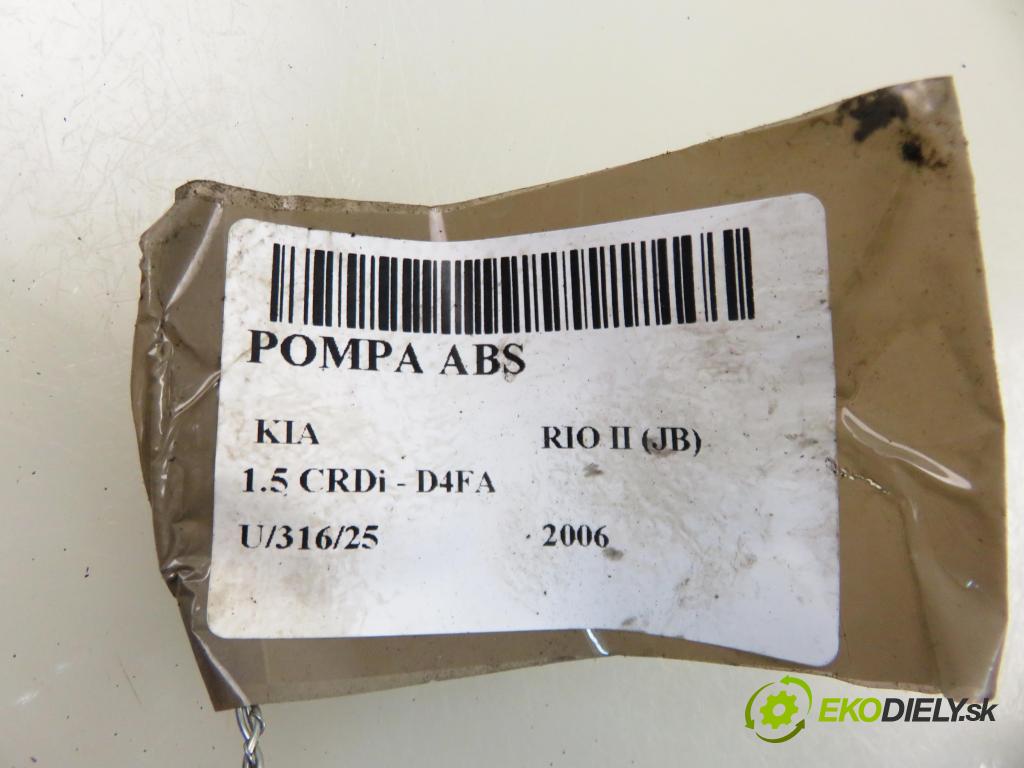 KIA RIO II (JB) SEDAN 2006 81,00 1.5 CRDi 110 - D4FA 1493,00 Pumpa ABS 589201G000 (Pumpa ABS)
