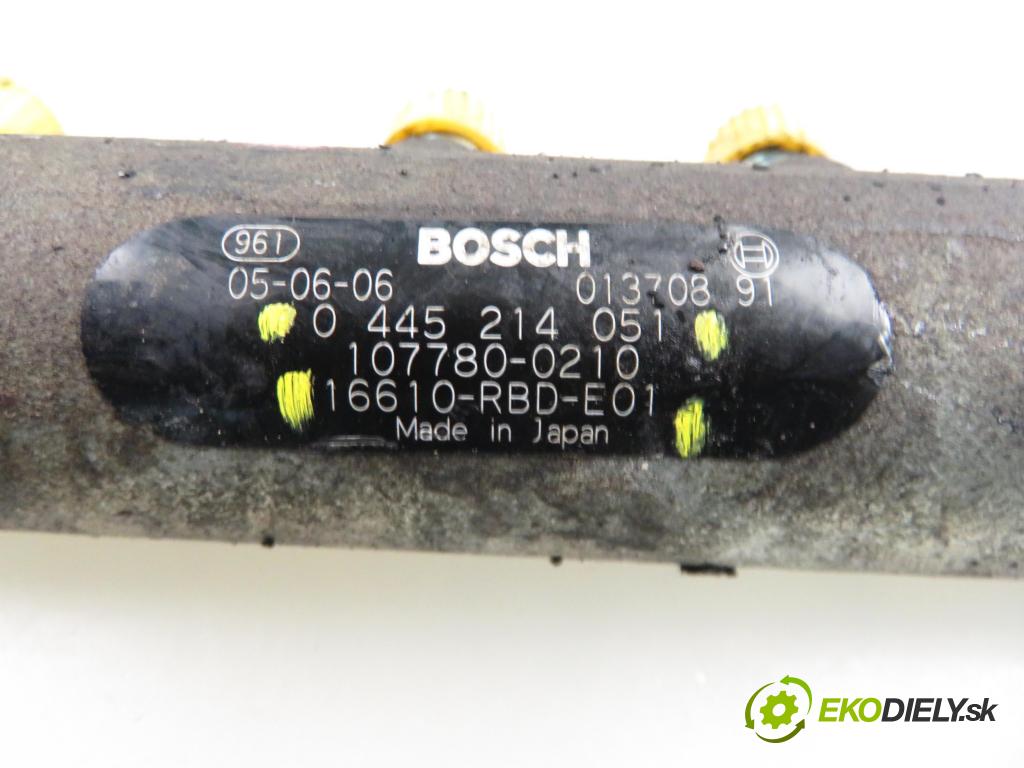 HONDA FR-V (BE) MINIVAN 2005 103,00 2.2 i CTDi 140 - N22A1 2204,00 Lišta vstrekovacia 16610RBDE01 ; 0445214051 ; 0281002534 (Vstrekovacia lišta)