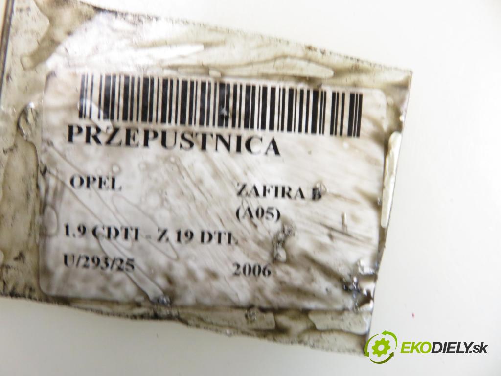 OPEL ZAFIRA B (A05) MINIVAN 2006 74,00 1.9 CDTI 8V 101 - Z 19 DTL 1910,00 Škrtiaca klapka 48CPD1 ; 55199974 (Škrtiaca klapka)