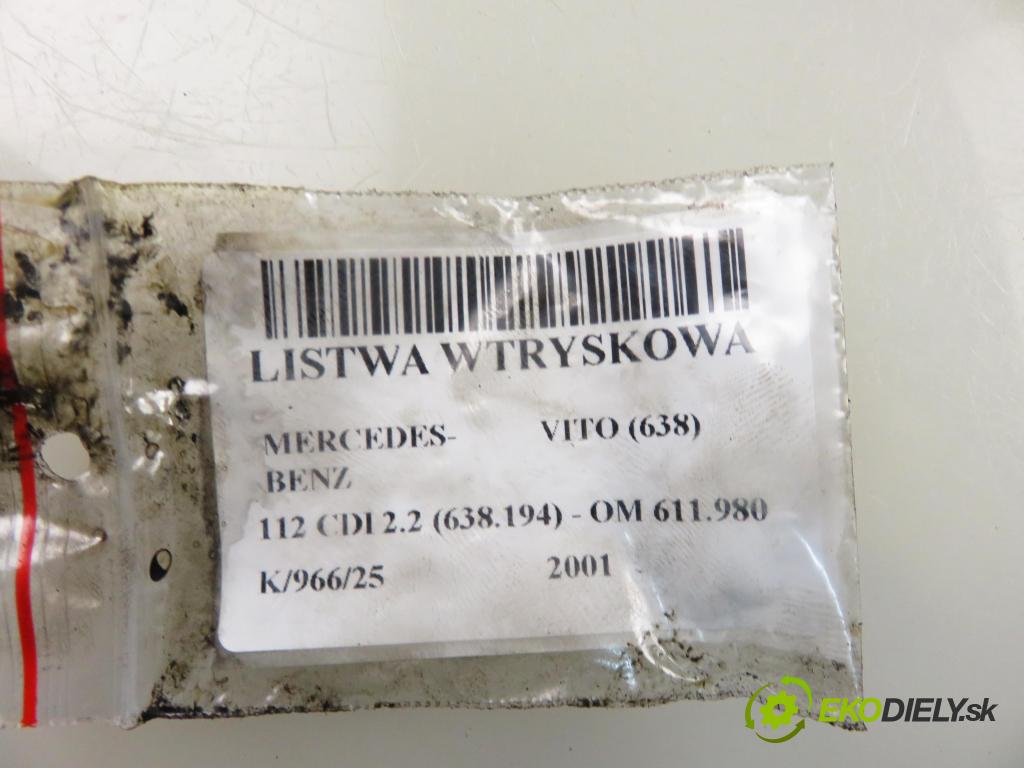 MERCEDES-BENZ VITO Autobus (638) BUS 2001 90,00 112 CDI 2.2 122  - OM 611.980 2151,00 Lišta vstrekovacia 6110780149 ; 6110700095 ; 0445214004 (Vstrekovacia lišta)