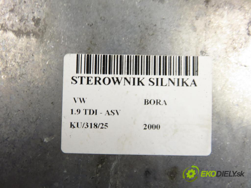 VW BORA (1J2) SEDAN 2000 81,00 1.9 TDI 110 - ASV 1896,00 Riadiaca jednotka Motor 038906018BM