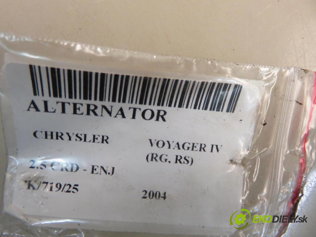 CHRYSLER VOYAGER IV (RG, RS) MINIVAN 2004 105,00 2.5 CRD 143 - ENJ 2499,00 Alternátor 4210000083 (Alternátor)