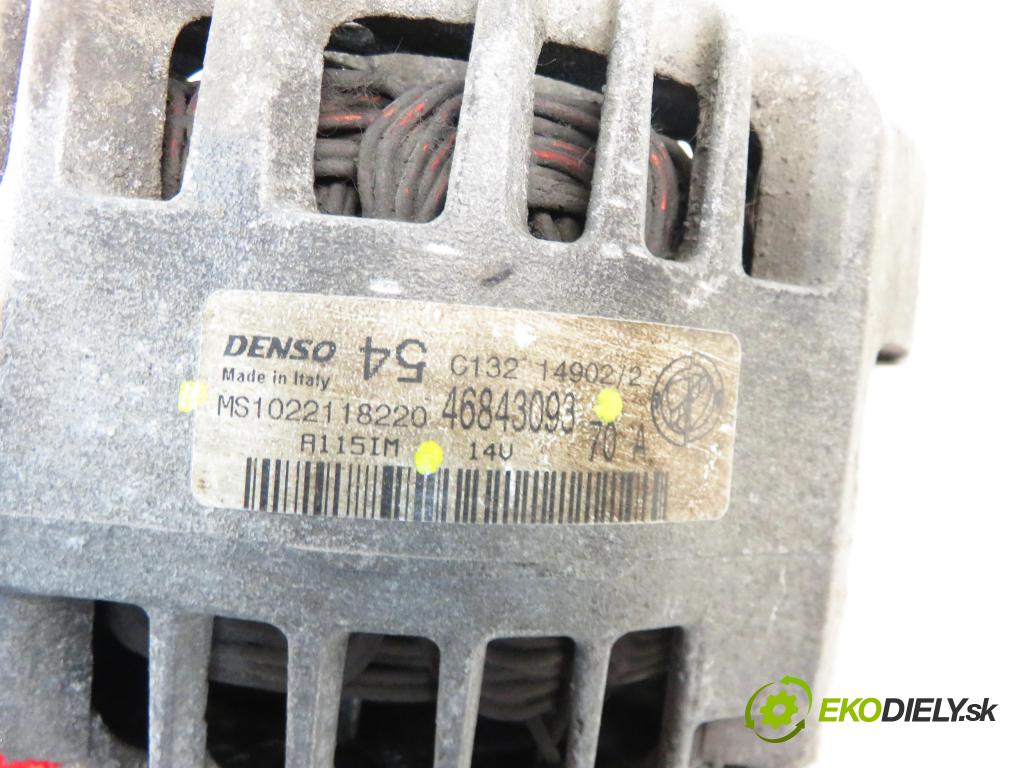 FIAT PUNTO (188_) HB 2002 44,00 1.2 60 - 188 A4.000 1242,00 Alternátor 46843093 ; MS1022118220 (Alternátor)