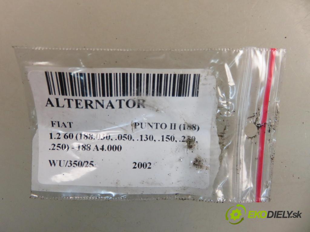 FIAT PUNTO (188_) HB 2002 44,00 1.2 60 - 188 A4.000 1242,00 Alternátor 46843093 ; MS1022118220 (Alternátor)