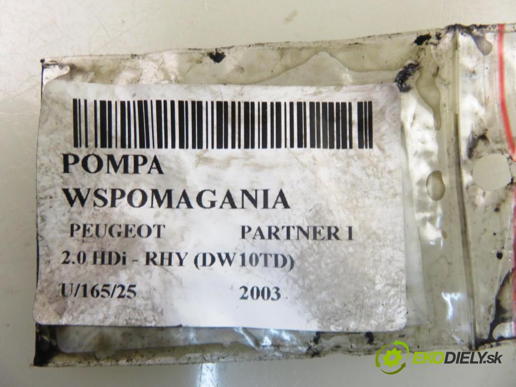 PEUGEOT PARTNER Skrzynia (5_, G_) FURGON 2003 66,00 2.0 HDi - RHY (DW10TD) 1997,00 Pumpa servočerpadlo 9636320580 (Servočerpadlo)