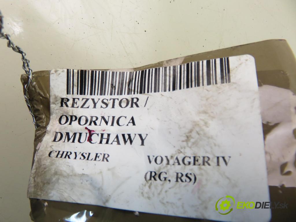 CHRYSLER VOYAGER IV (RG, RS) MINIVAN 2004 105,00 2.5 CRD 143 - ENJ 2499,00 rezistor / REOSTAT: topení 04885482AC
