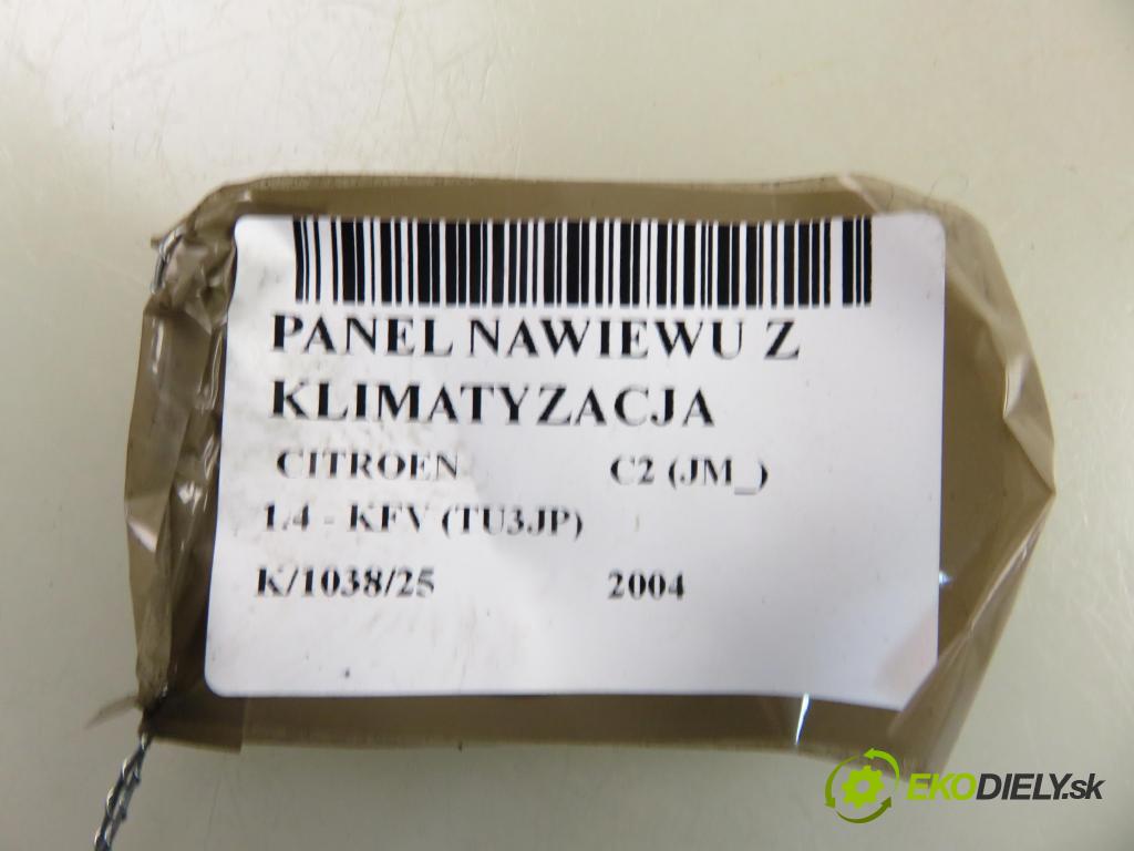 CITROEN C2 (JM_) HB 2004 50,00 1.4 - KFV (TU3JP) 1360,00 Panel kúrenia KLIMATIZACE: F664479W