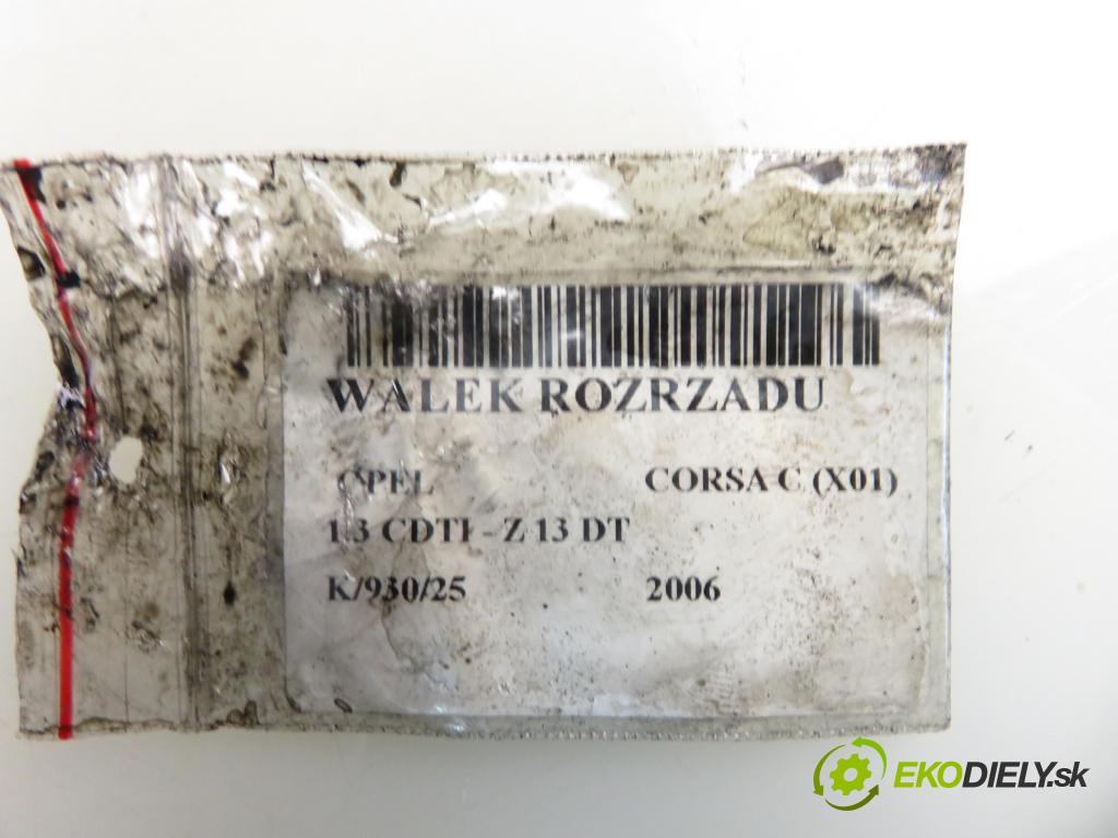OPEL CORSA C (X01) HB 2006 51,00 1.3 CDTI - Z 13 DT 1248,00 vačka Vačkový hriadeľ: 55197852 ; 46823507 ; 46823508
