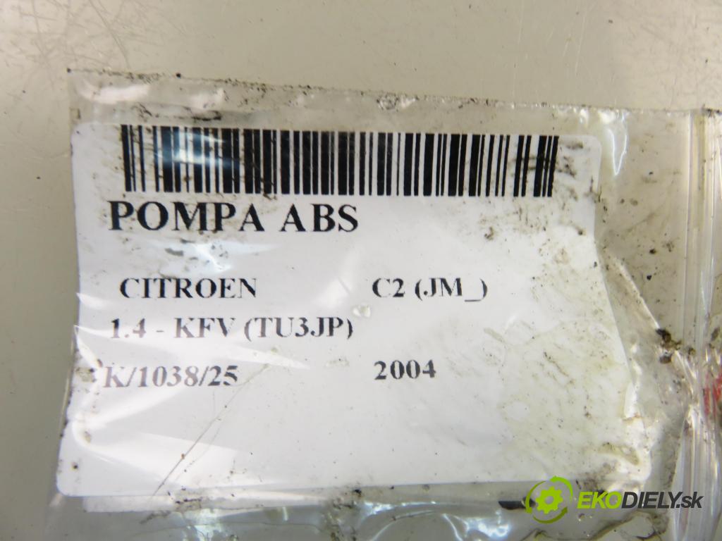 CITROEN C2 (JM_) HB 2004 50,00 1.4 - KFV (TU3JP) 1360,00 Pumpa ABS 10097011183 ; 9652182680 (Pumpa ABS)