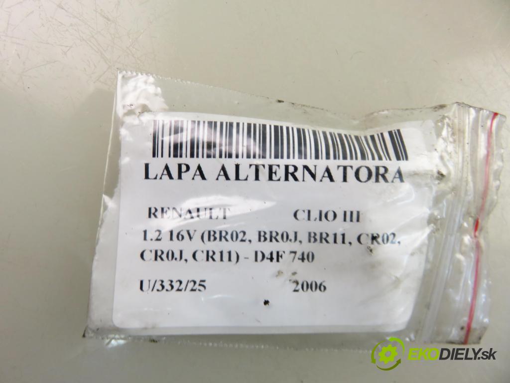 RENAULT CLIO III (BR0/1, CR0/1) HB 2006 55,00 1.2 16V 75 - D4F 740 1149,00 uchycení alternátora 820058132