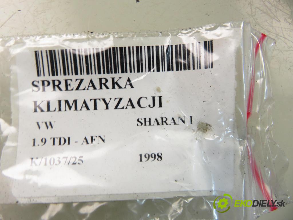 VW SHARAN (7M8, 7M9, 7M6) MINIVAN 1998 81,00 1.9 TDI 110 - AFN 1896,00 KOMPRESOR: klimatizácie 7M0820803P ; 95NW19D629CC (Kompresor klimatizácie)