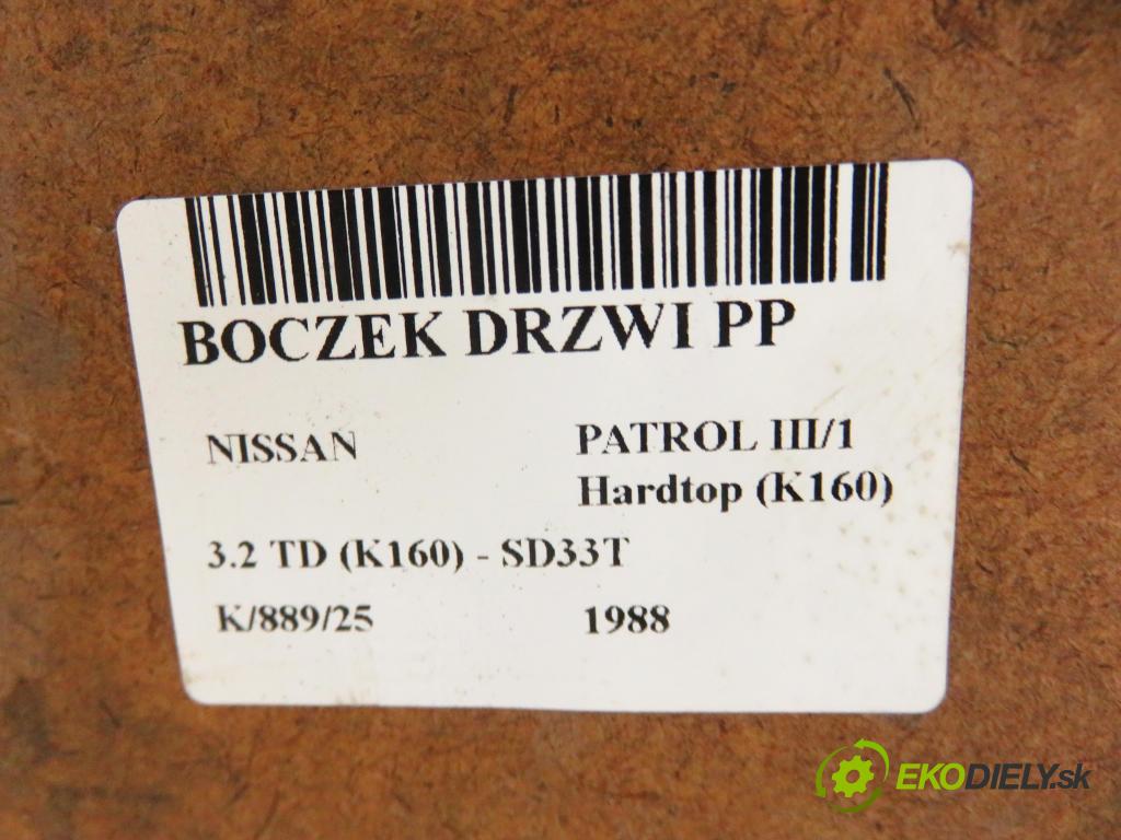 NISSAN PATROL III/1 Hardtop (K160) TERENOWY 1988 81,00 3.2 TD R6 (K160) 110 - SD33T 3246,00 boční