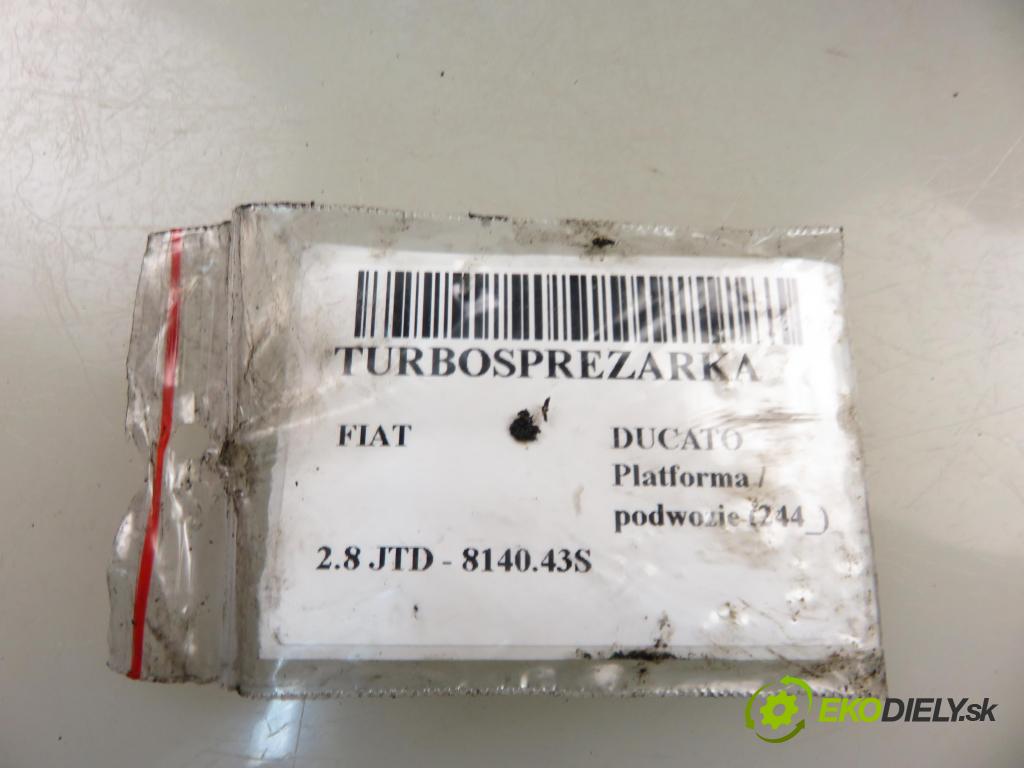 FIAT DUCATO Platforma / podwozie (244_) KABINA/PLATFORMA 2005 94,00 2.8 JTD 2798,00 Turbodúchadlo 500364493 (Turbodúchadlo (kompletné))