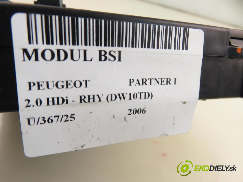 PEUGEOT PARTNER Skrzynia (5_, G_) FURGON 2006 66,00 2.0 HDi - RHY (DW10TD) 1997,00 MODUL BSI S118085320E ; 9653667580