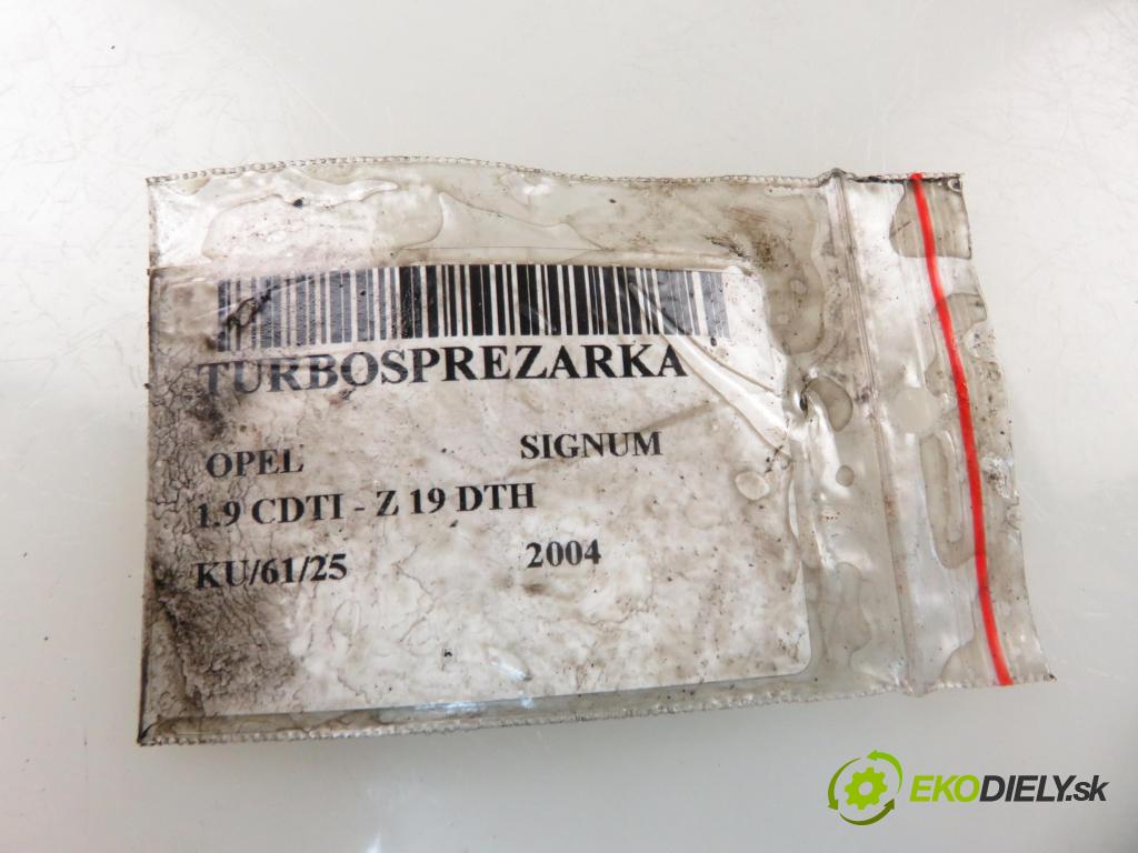 OPEL SIGNUM HB 2004 110,00 1.9 CDTI 150 1910,00 Turbodúchadlo 55190872 (Turbodúchadlo (kompletné))