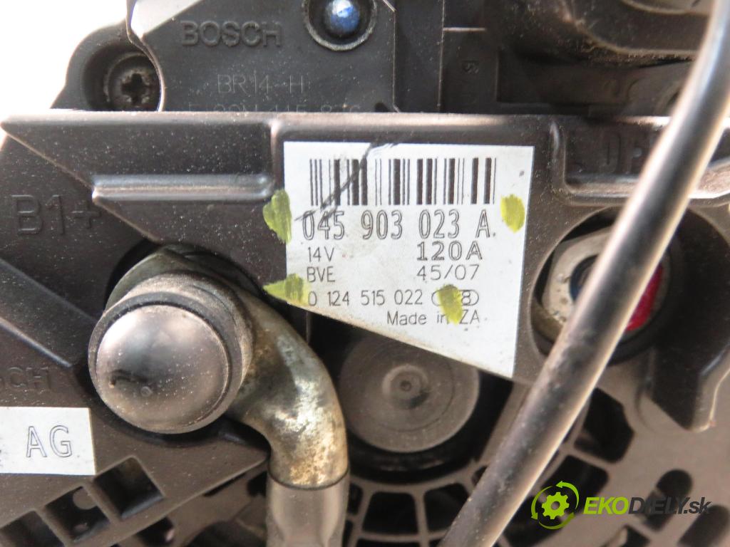 SKODA FABIA II (542) HB 2008 51,00 1.4 TDI - BNM 1422,00 Alternátor 045903023A ; 0124515022 (Alternátor)