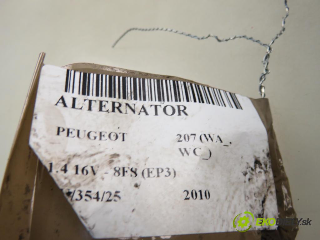 PEUGEOT 207 (WA_, WC_) HB 2010 70,00 1.4 16v VTI 95 - 8FS 1397,00 Alternátor V757695680 (Alternátor)