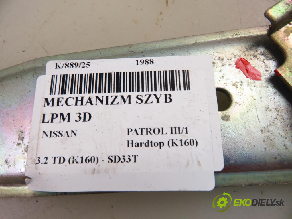 NISSAN PATROL III/1 Hardtop (K160) TERENOWY 1988 81,00 3.2 TD R6 (K160) 110 - SD33T 3246,00 mechanismus oken LPM 3D