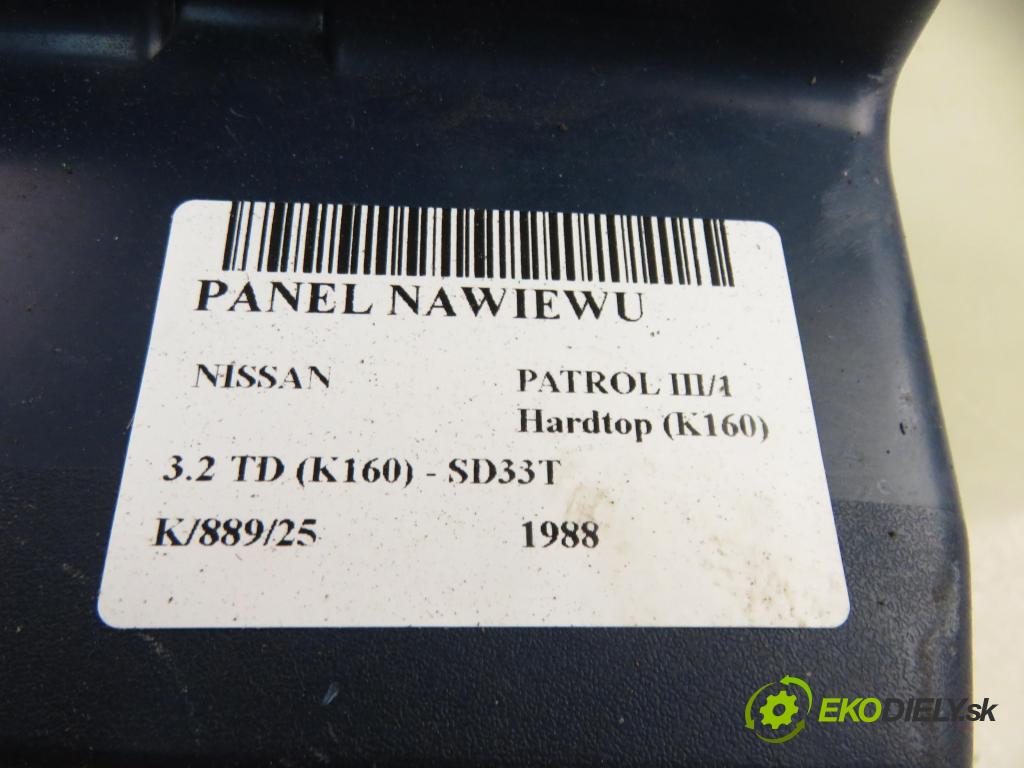 NISSAN PATROL III/1 Hardtop (K160) TERENOWY 1988 81,00 3.2 TD R6 (K160) 110 - SD33T 3246,00 Panel kúrenia
