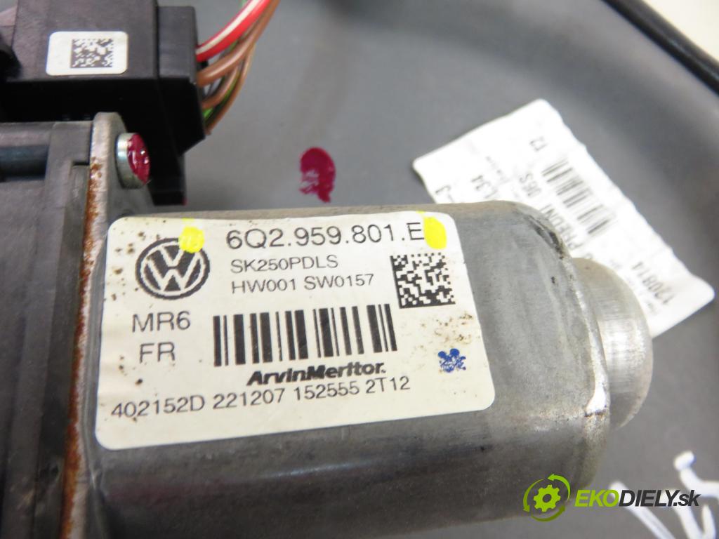 SKODA FABIA II (542) HB 2008 51,00 1.4 TDI - BNM 1422,00 mechanismus oken PPE 6Q2959801E