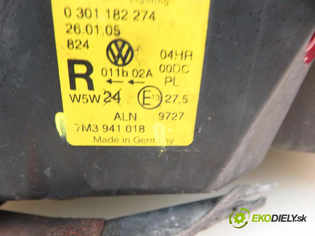 VW SHARAN (7M8, 7M9, 7M6) MINIVAN 2002 85,00 1.9 TDI PD 115 - AUY 1896,00 Svetlo PP 7M3941018