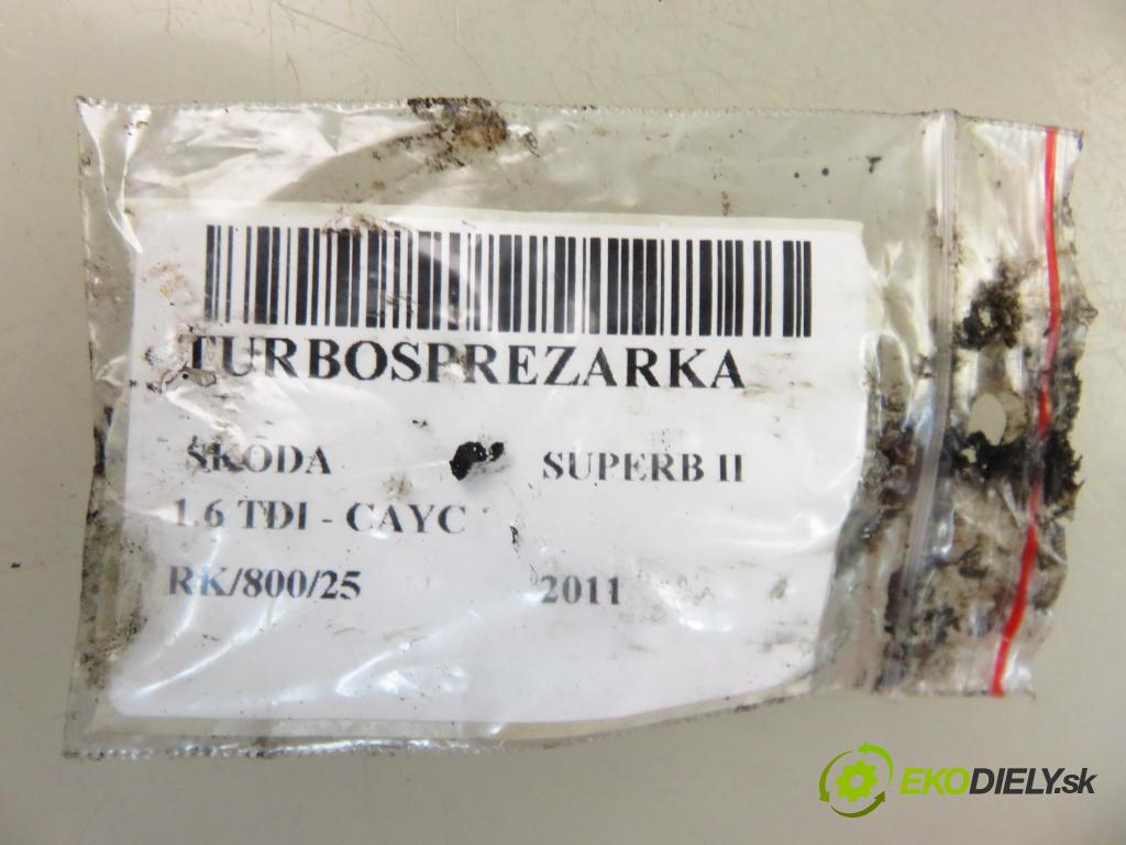 SKODA SUPERB II kombi (3T5) KOMBI 2011 77,00 1.6 TDI - CAYC 1598,00 Turbodúchadlo 03L253016T (Turbodúchadlo (kompletné))