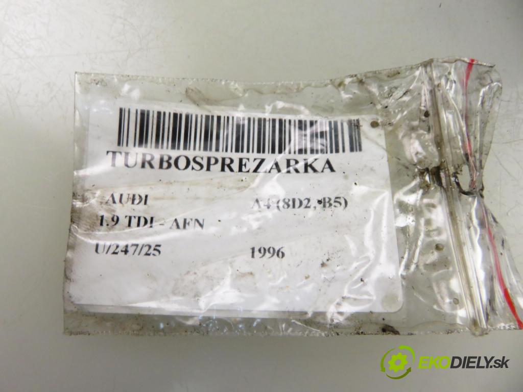 AUDI A4 (8D2, B5) SEDAN 1996 81,00 1.9 TDI 110 - AFN 1896,00 Turbodúchadlo 028145702H (Turbodúchadlo (kompletné))