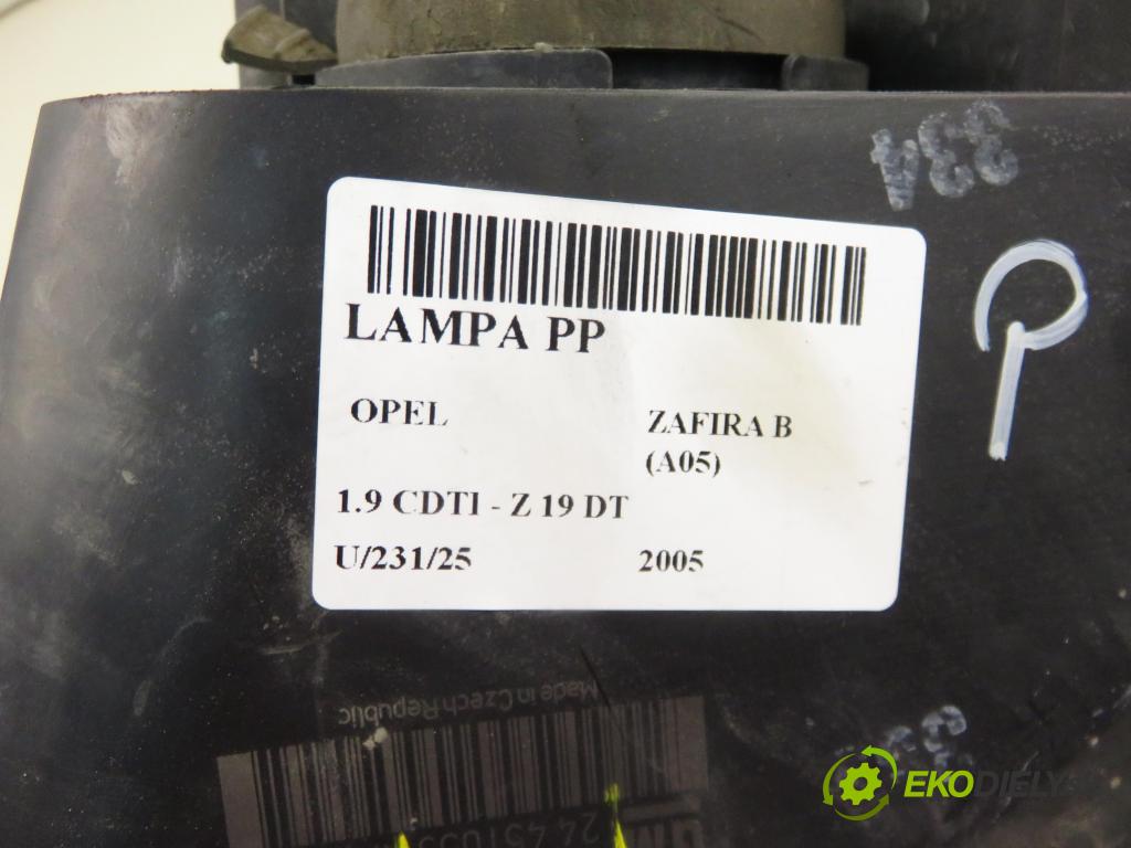 OPEL ZAFIRA B (A05) MINIVAN 2005 88,00 1.9 CDTI 8V 120 - Z 19 DT 1910,00 Svetlo PP 24451053