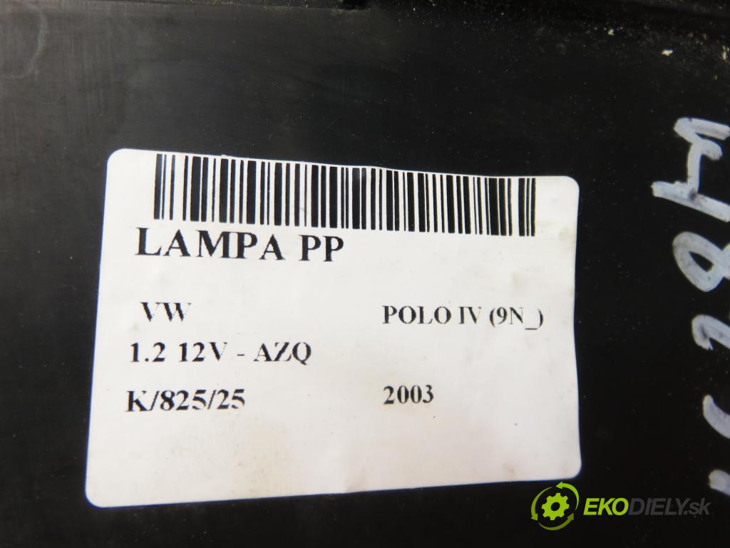 VW POLO (9N_) HB 2003 47,00 1.2 12V 64 - AZQ 1198,00 Svetlo PP 6Q1941008M