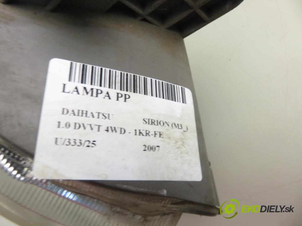 DAIHATSU SIRION (M3_) HB 2007 51,00 1.0 DVVT 4WD - 1KR-FE 998,00 Svetlo PP