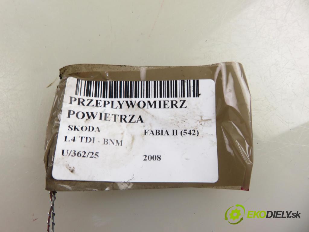 SKODA FABIA II (542) HB 2008 51,00 1.4 TDI - BNM 1422,00 váha vzduchu vzduchu F00C2G2055