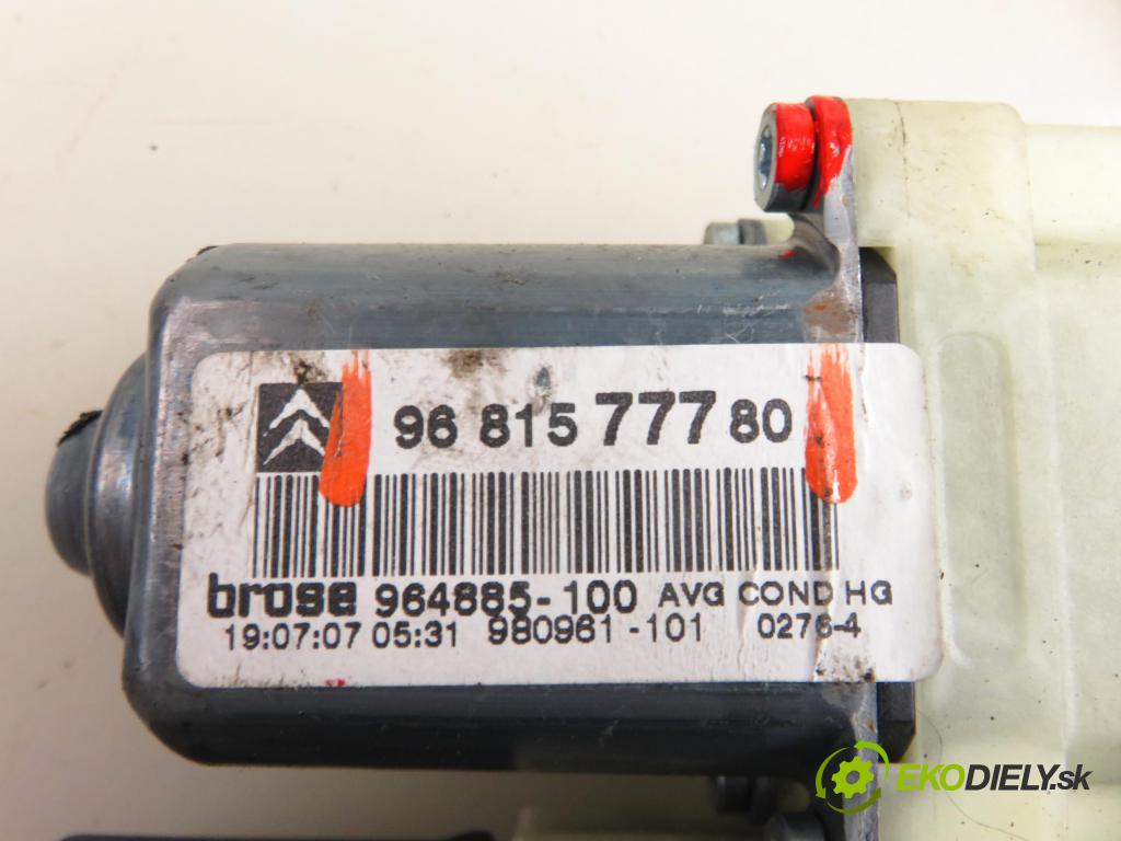CITROEN C4 coupe (LA_) HB 2007 80,00 1.6 HDi - 9HZ (DV6TED4) 1560,00 mechanismus oken 3D 9681577780