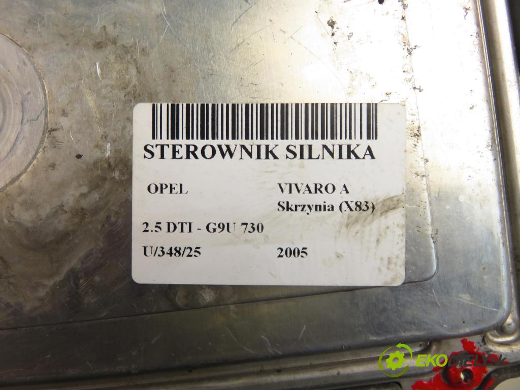 OPEL VIVARO A Skrzynia (X83) FURGON 2005 99,00 2.5 DTI 135 - G9U 730 2464,00 Riadiaca jednotka Motor 0281011890 ; HOM8200091517 ; 8200402578
